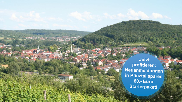 Hinweis zur Neukundenaktion Pfinztal: 80,- Euro Ersparnis beim Starterpaket