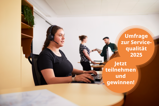 Serviceumfrage 2025 - Teilnehmen und gewinnen
